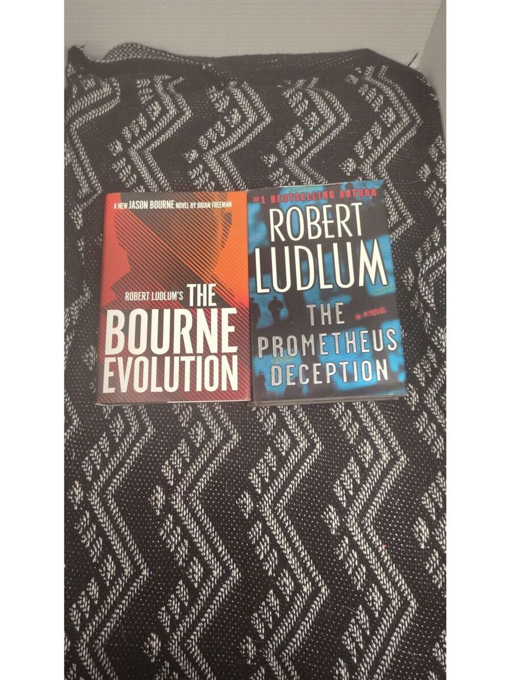 Robert Ludlum Bourne Evolution & Prometheus Deception Hardcover Lot First Ed